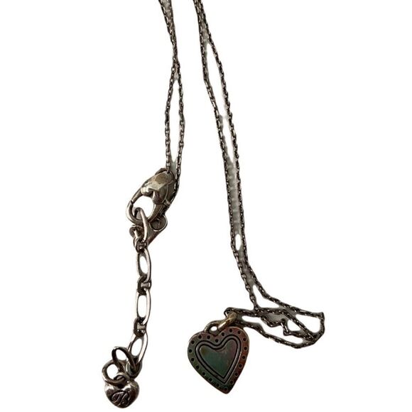 Brighton Rendezvous Heart Necklace in Two Tone Metal - Picture 4 of 4